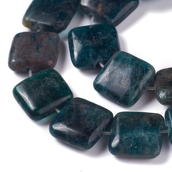 

PandaHall Natural Apatite Beads Strands, Square, 15x15x5mm, Hole: 0.8mm, about 26pcs/strand, 15.55 inch(39.5cm) Apatite Square