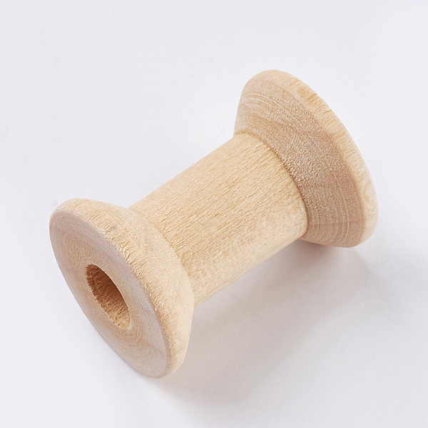 

PandaHall Wooden Empty Spools for Wire, Thread Bobbins, Blanched Almond, 29x21mm Wood Orange