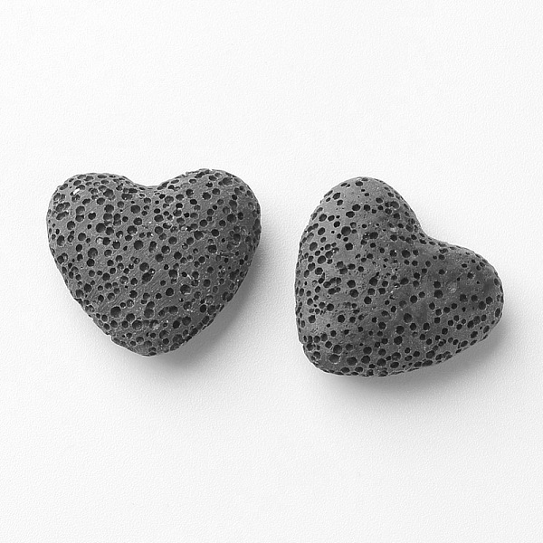 

PandaHall Unwaxed Natural Lava Rock Beads, for Perfume Essential Oil Beads, Aromatherapy Beads, Dyed, Heart, No Hole/Undrilled, Black...