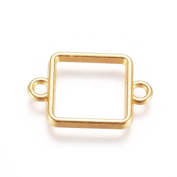 

PandaHall Zinc Alloy Links connectors, Open Back Bezel, For DIY UV Resin, Epoxy Resin, Pressed Flower Jewelry, Square, Golden, 17x11.5x1.5mm...