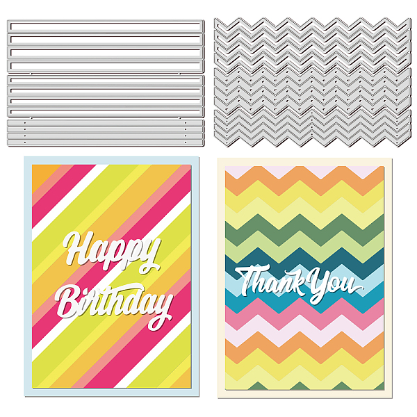 

PandaHall GLOBLELAND 2Pcs Rectangular Strips Cutting Die Metal Frame Background Die Cuts Embossing Stencils Template for Paper Card Making...