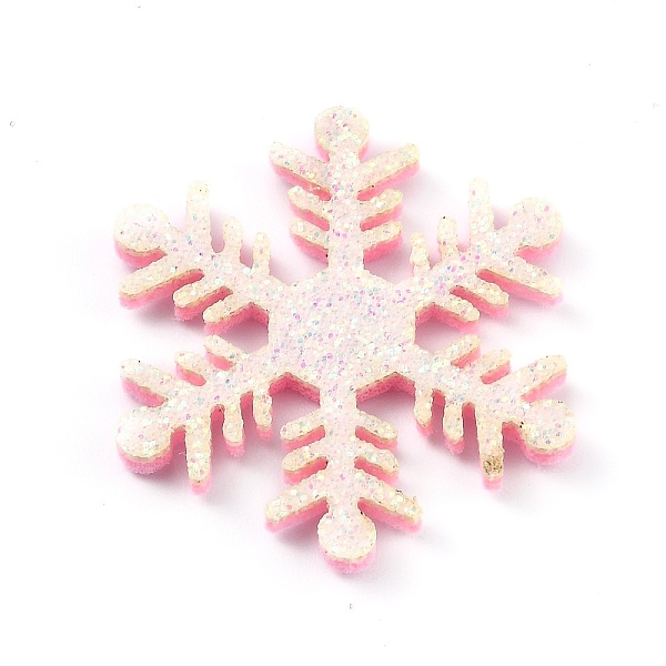 

PandaHall Snowflake Felt Fabric Christmas Theme Decorate, with Glitter Gold Powder, for Kids DIY Hair Clips Make, Lavender Blush...