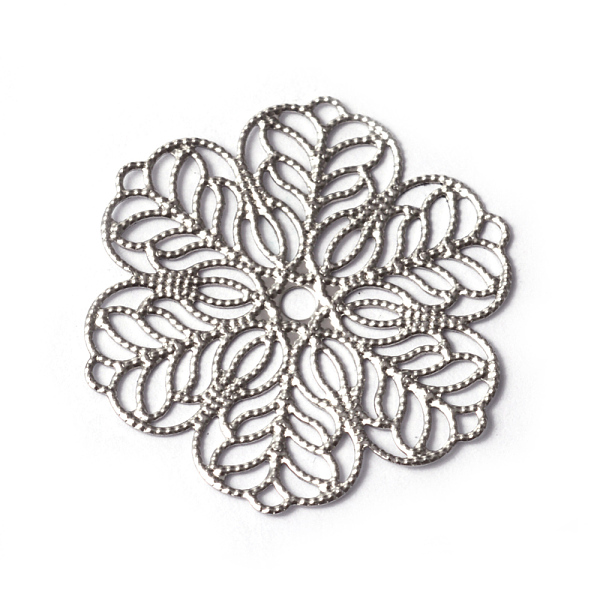 

PandaHall 304 Stainless Steel Filigree Pendants, Flower, Stainless Steel Color, 30x0.5mm, Hole: 2mm 304 Stainless Steel Flower