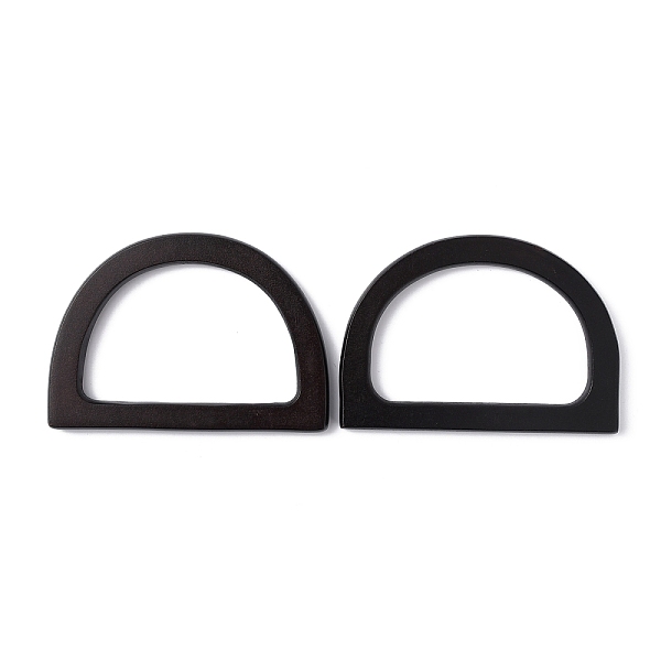 

PandaHall Wood Bag Handles, Letter D Shape, Black, 12x8.5x0.93cm, Inner Diameter: 6x9cm Wood Black
