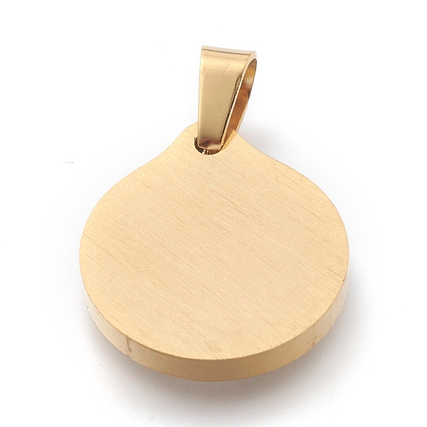 

PandaHall 304 Stainless Steel Pendants, with Shell, Flat Round with Alphabet, Golden, Letter.R, 20.5x18x2.5mm, Hole: 7x4mm Stainless...