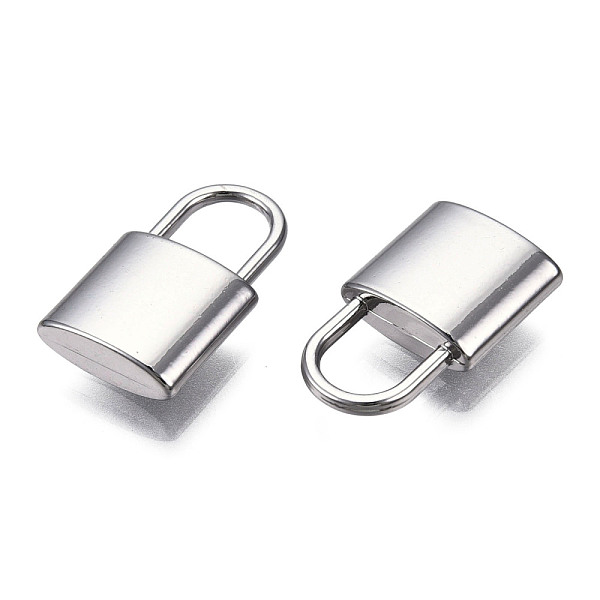 

PandaHall Alloy Pendants, Cadmium Free & Nickel Free & Lead Free, Lock, Platinum, 18x11x4mm, Hole: 6x6.5mm Alloy Lock