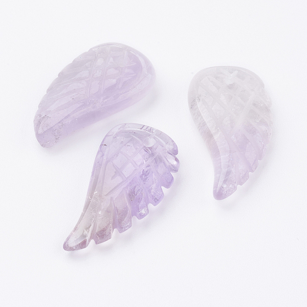 

PandaHall Natural Amethyst Pendants, Wing, 24.5x12x5mm, Hole: 1mm Amethyst Wing