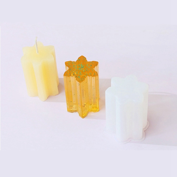 

PandaHall DIY Silicone Candle Molds, For Candle Making, Flower, 5.7x6.1x7.1cm Silicone Flower