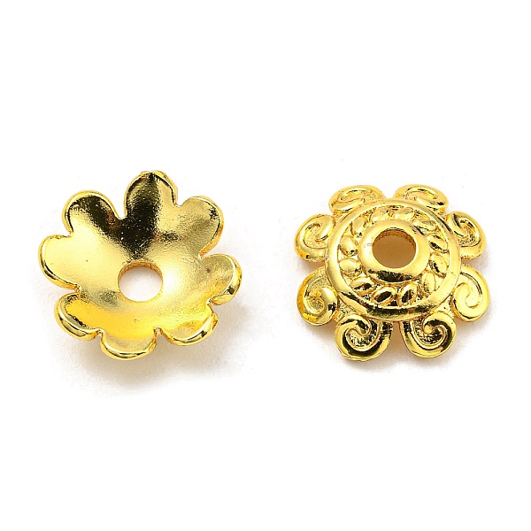 

PandaHall Rack Plating Brass Bead Cap, Long-Lasting Plated, Lead Free & Cadmium Free, Flower, Multi-Petal, Real 18K Gold Plated, 11x3mm...