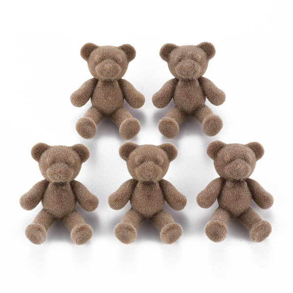 

PandaHall Flocky Acrylic Shank Buttons, Bear, Camel, 38~39x29.5x15mm, Hole: 3mm Acrylic Bear Brown