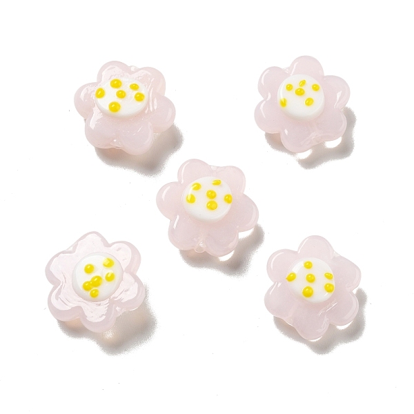 

PandaHall Handmade Lampwork Beads, Flower, Lavender Blush, 18~19x20.5x8.5mm, Hole: 1.6mm Lampwork Flower Pink