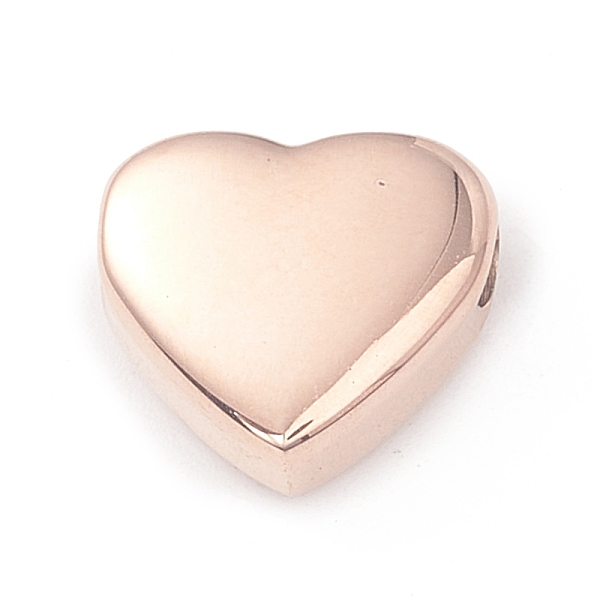 

PandaHall Ion Plating(IP) 304 Stainless Steel Beads, Heart, Rose Gold, 11x12x5mm, Hole: 2mm 304 Stainless Steel Heart