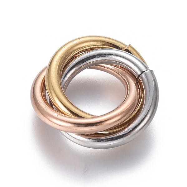 

PandaHall Ion Plating(IP) 304 Stainless Steel Linking Rings, Interlocking Ring, for Necklace Making, Multi-color, 18.5x15x3mm, Ring...