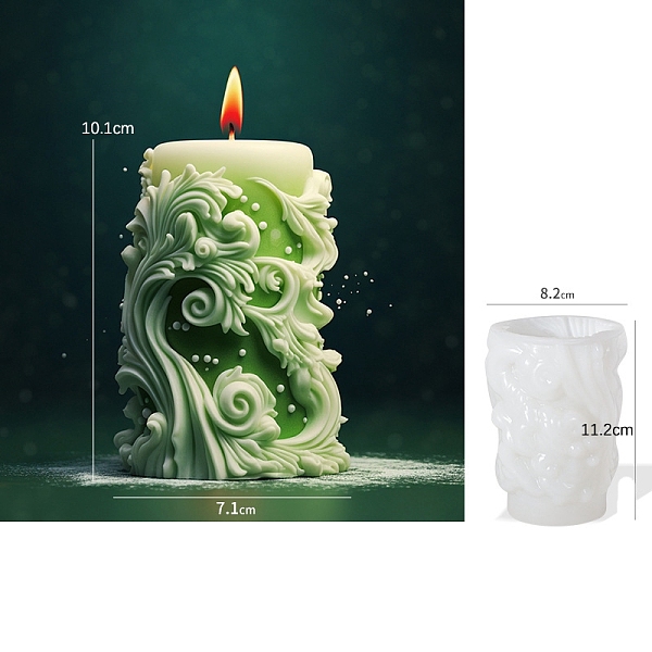 

PandaHall Column Candle DIY Food Grade Silicone Mold, For Candle Making, Flower, 11.2x8.2x7.2cm, Inner Diameter: 10.1x7.1x6.5cm Silicone...