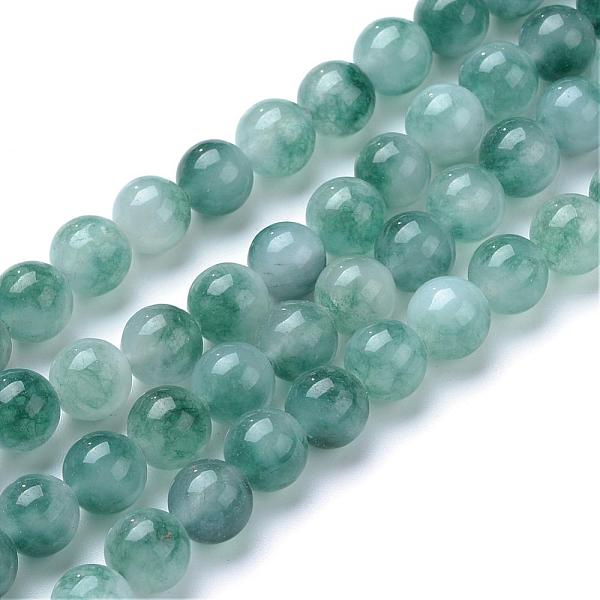 

PandaHall Natural Flower Jade Bead Strands, Dyed, Round, 8~9mm, Hole: 1mm, about 46pcs/strand, 15.3 inch Flower Jade Round
