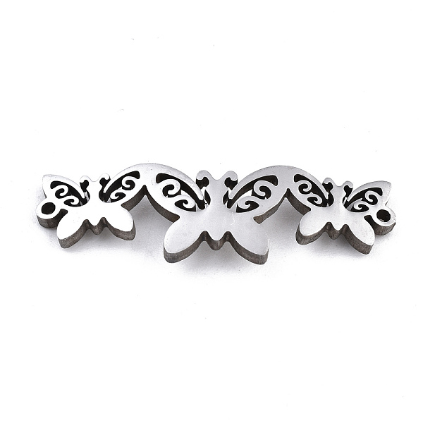 

PandaHall 304 Stainless Steel Link Connectors, Laser Cut, Butterfly, Stainless Steel Color, 9.5x30x1.5mm, Hole: 1mm 304 Stainless Steel...