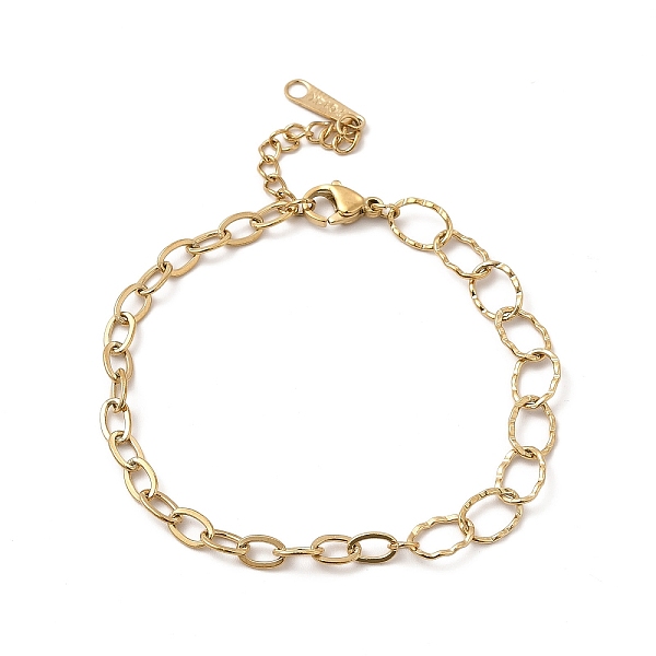 

PandaHall Ion Plating(IP) 304 Stainless Steel Oval Link Chain Bracelet for Women, Real 14K Gold Plated, 6-5/8 inch(16.7cm) 304 Stainless...