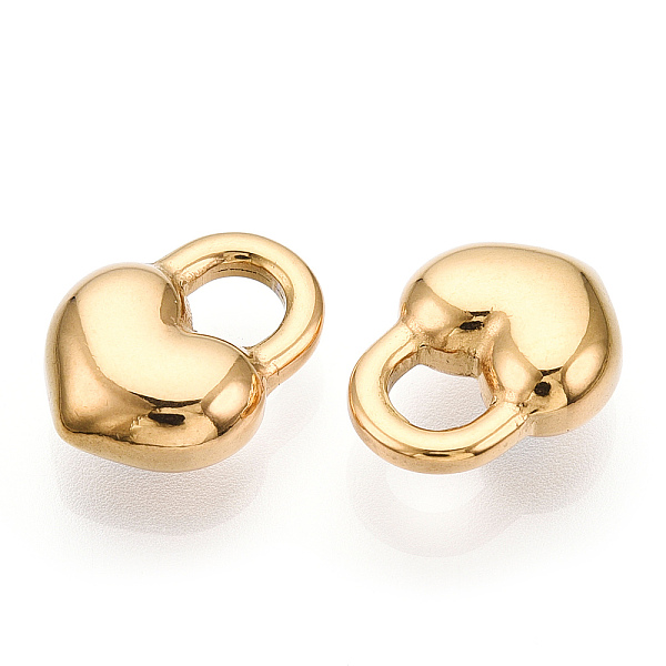 

PandaHall 304 Stainless Steel Charms, Manual Polishing, Heart Padlock Charm, Real 14K Gold Plated, 14x10.5x5mm, Hole: 4x4.5mm 304 Stainless...