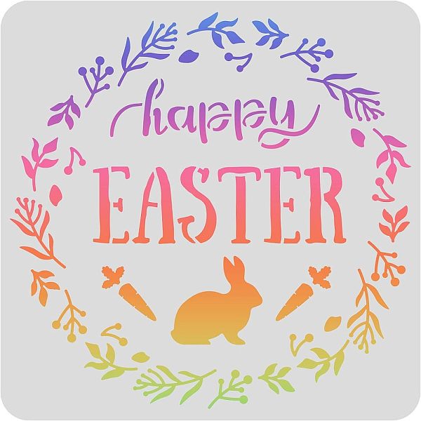 

PandaHall Plastic Reusable Drawing Painting Stencils Templates, for Painting on Scrapbook Fabric Tiles Floor Furniture Wood, Square, Rabbit..., White