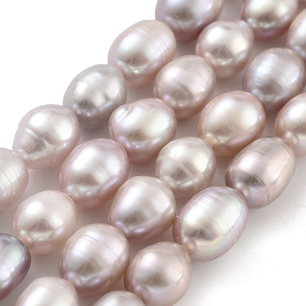 

PandaHall Natural Cultured Freshwater Pearl Beads Strands, Rice, Grade 2A, Thistle, 7~8mm, Hole: 0.6mm, about 21~22pcs/strand, 6.89''~7.09''..., Purple