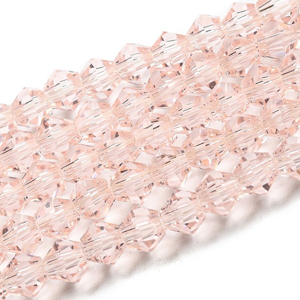 

PandaHall Transparent Glass Beads Strands, Faceted, Bicone, Pink, 3x2.5mm, Hole: 0.7mm, about 145~150pcs/strand, 16.34~16.54 inch(41.5~42cm)...
