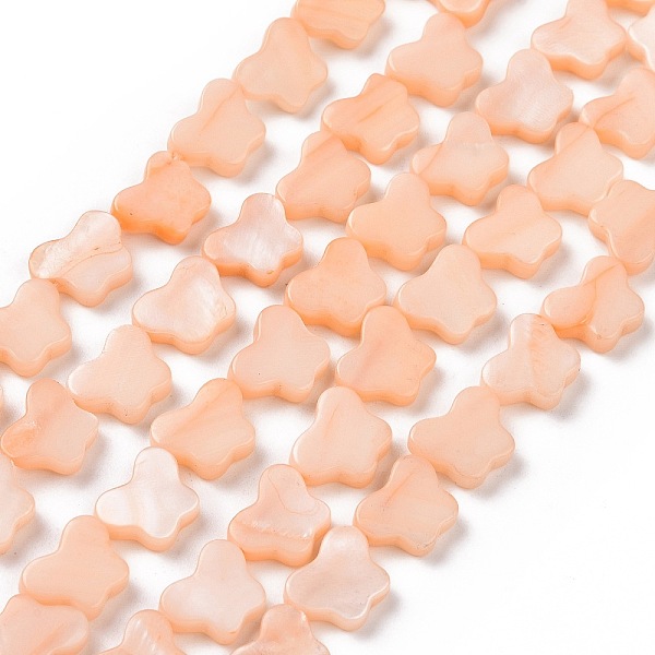 

PandaHall Natural Freshwater Shell Beads Strands, Dyed, Butterfly, PeachPuff, 8x10x2.5mm, Hole: 0.8mm, about 40pcs/strand, 15.39''(39.1cm)..., Brown