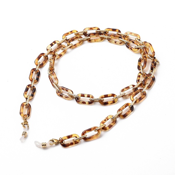 

PandaHall Eyeglasses Chains, Neck Strap for Eyeglasses, with Aluminium & Acrylic Paperclip Chains, 304 Stainless Steel Lobster Claw Clasps..., Brown