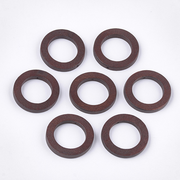 

PandaHall Painted Wood Pendants, Ring, Coconut Brown, 29~30x4mm, Hole: 1.2mm Wood Ring Brown