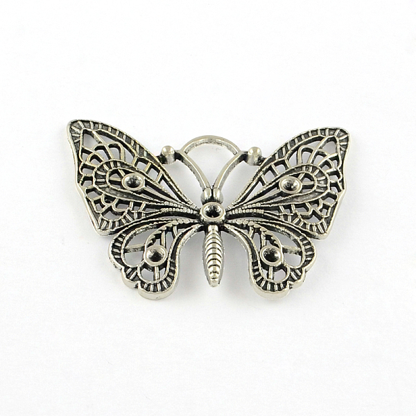 

PandaHall Butterfly Tibetan Style Alloy Pendant Rhinestone Settings, Cadmium Free & Lead Free, Antique Silver, Fit for 2mm rhinestone...