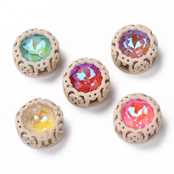 

PandaHall Sew on Rhinestone, Mocha Fluorescent Style, Glass Rhinestone, with Brass Findings, Garments Accessories, Flat Round, Mixed Color..., Brown