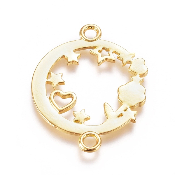 

PandaHall Zinc Alloy Links, Open Back Bezel, For DIY UV Resin, Epoxy Resin, Pressed Flower Jewelry, Ring with Rose, Golden, 33x26x2mm, Hole...