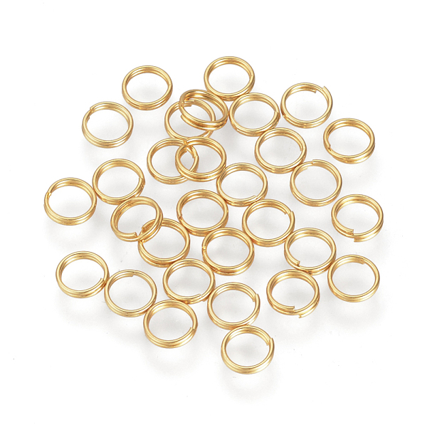 

PandaHall 304 Stainless Steel Split Rings, Double Loops Jump Rings, Golden, 5x1.4mm, about 3.6mm inner diameter 304 Stainless Steel Ring