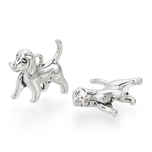 

PandaHall Tibetan Style Alloy Puppy Pendants, Beagle Dog Charms, Cadmium Free & Lead Free, Antique Silver, 14x16x5mm, Hole: 2mm, about...