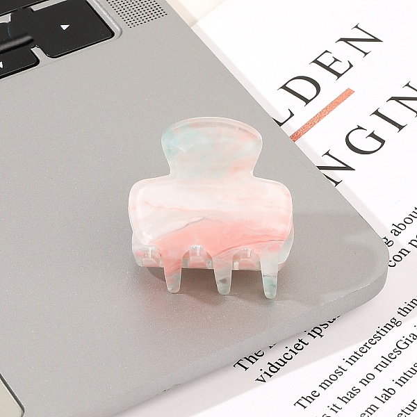 

PandaHall Acrylic Claw Hair Clips for Women, Light Coral, 30x30x30mm Acrylic