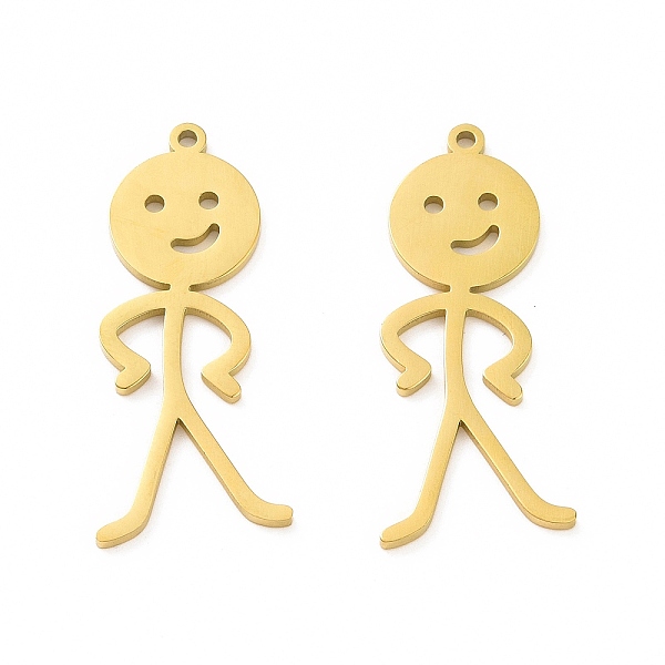 

PandaHall Ion Plating(IP) 304 Stainless Steel Pendants, Human Charm, Real 18K Gold Plated, 37x16x1.5mm, Hole: 1.4mm 304 Stainless Steel...