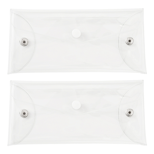 2 trousse à pinceaux de maquillage portable en PVC transparent