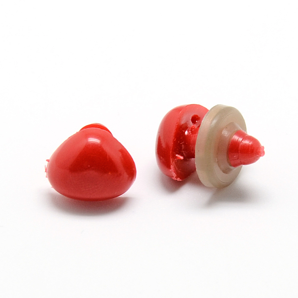 

PandaHall Craft Plastic Doll Noses, Safety Noses, Red, 14x16mm, Pin: 5~6mm Plastic