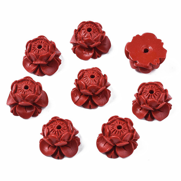 Lotus Cinnabar Beads - image