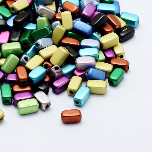 

PandaHall Color Plating Acrylic Beads, Cuboid, Matte, Mixed Color, 7x4x4mm, Hole: 1.5mm, about 6300pcs/500g Acrylic Cuboid Multicolor