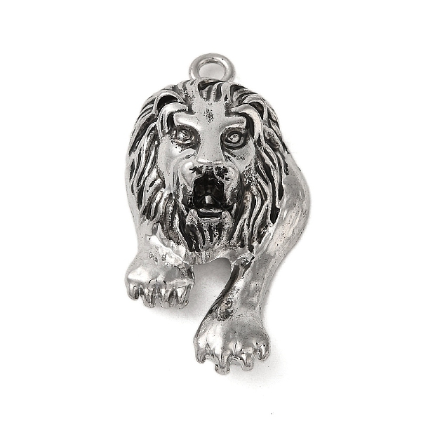 

PandaHall Tibetan Style Alloy Pendant, Lion, Antique Rose Gold, 51.5x28x17.5mm, Hole: 3.5mm Alloy Lion