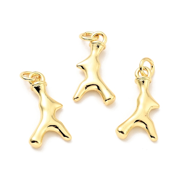 

PandaHall Brass Pendants, Cadmium Free & Lead Free, with Jump Ring, Antlers, Real 18K Gold Plated, 17.5x9x2.5mm Brass Deer