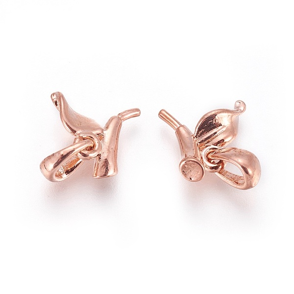 

PandaHall Brass Charms, Leaf, Rose Gold, 11x12.5x3.5mm, Hole: 2.5x3mm Brass Leaf
