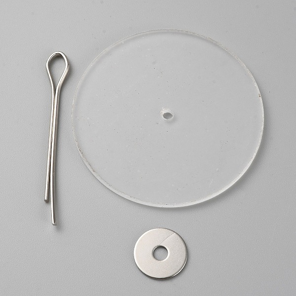 

PandaHall Doll Rotatable Joints Accessories, for DIY Crafts Toys Teddy Bear Making, with Plastic Discs, Iron Washers & Pins, Platinum..., Clear