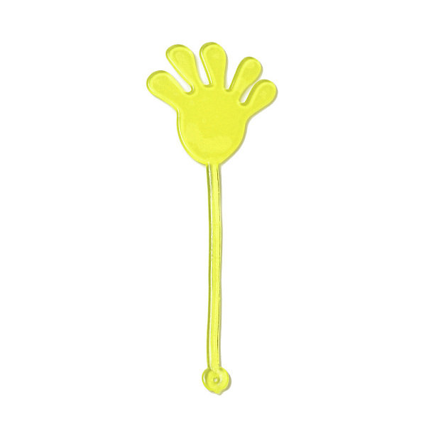

PandaHall TPR Stress Toy, Funny Fidget Sensory Toy, for Stress Anxiety Relief, Sticky Hand, Yellow, 171mm, Hole: 2mm Plastic Body Yellow