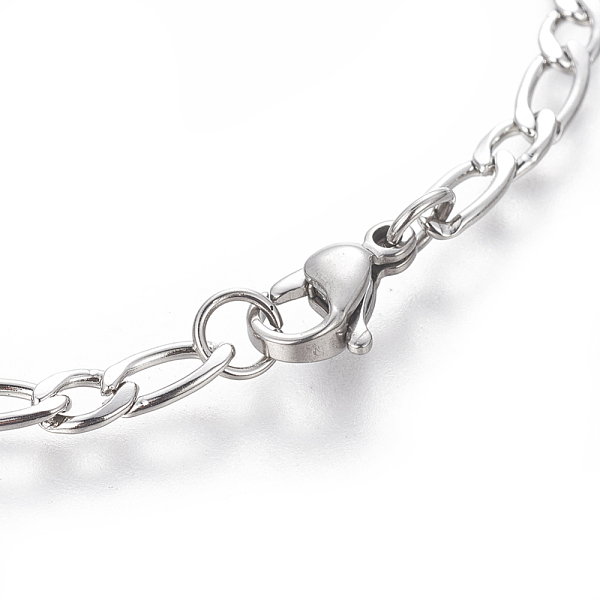 304 Stainless Steel Figaro Chain Bracelets
