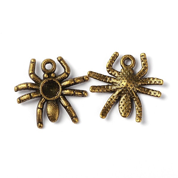 

PandaHall Halloween Jewelry Tibetan Style Alloy Pendants, Cadmium Free & Nickel Free & Lead Free, Spider, Antique Bronze Color, about 17.5mm...