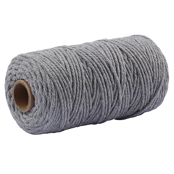 

PandaHall 100M 2-Ply Cotton Thread, Macrame Cord, Decorative String Threads, for DIY Crafts, Slate Gray, 3mm Cotton