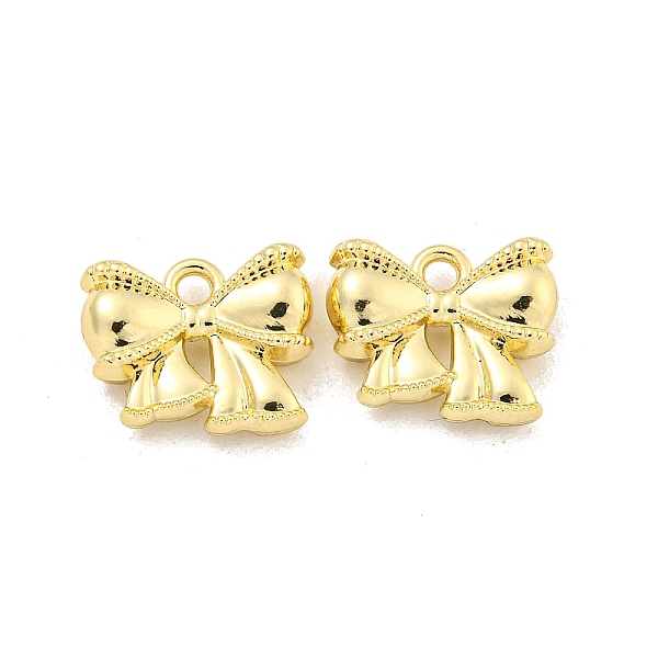 

PandaHall Rack Plating Alloy Charms, Bowknot, Golden, 11x13x4mm, Hole: 1.6mm Alloy Bowknot