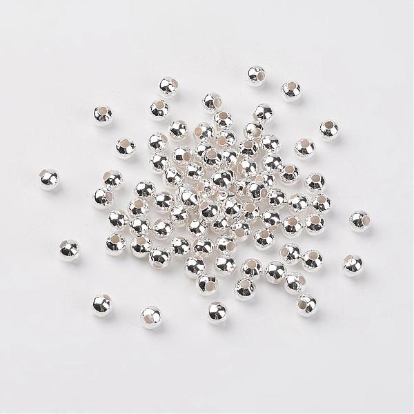 

PandaHall Iron Round Spacer Beads, Silver Color Plated, 5mm, Hole: 1.8mm Iron Round
