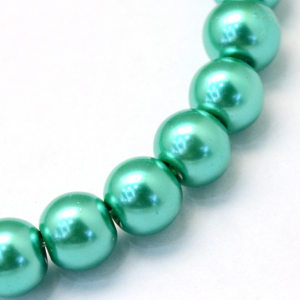 Baking Painted Glass Pearl Bead Strands